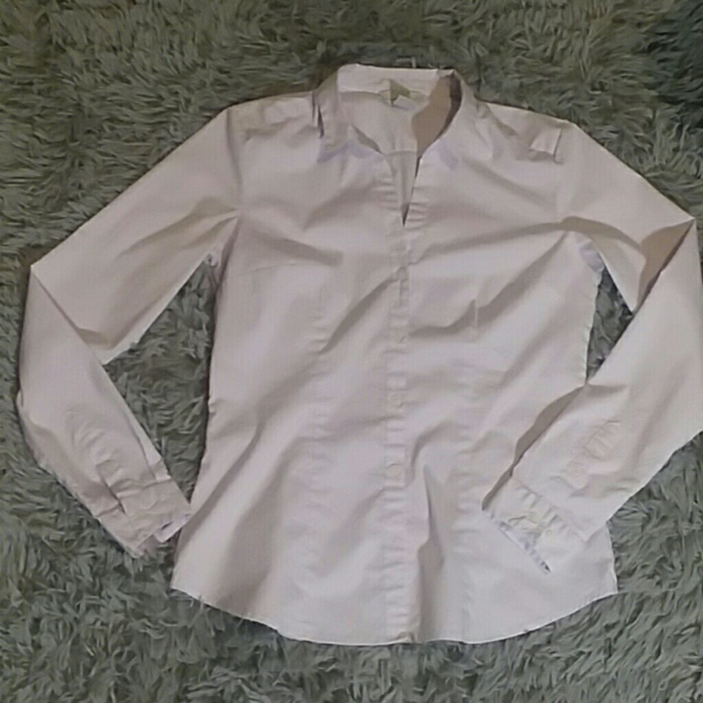 H&M Violet & White stripped button down, Size 10